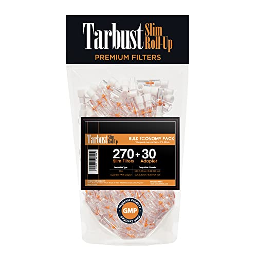 Tarbust Slim 270+30 Sigarettenfilter Opzetstuk, Filter Sigaretten, Anti Teerfilter voor Sigaretten, Anti Teer Filter, Plastic Sigarettenfilter 5.25 mm - 6 mm, Sigarettenmondstuk voor Slim