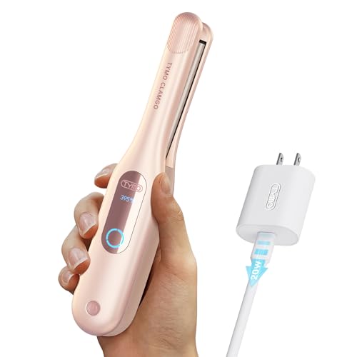 TYMO Cordless Mini Flat Iron for Short Hair, Portable 0.65