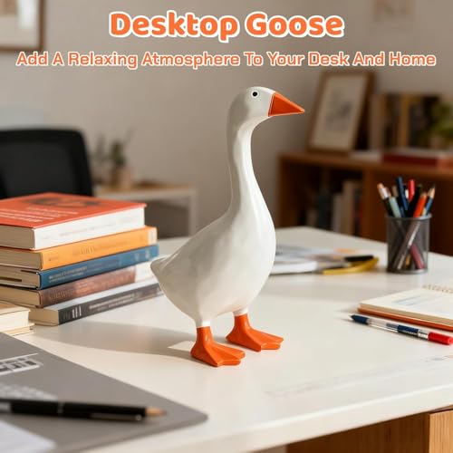 Estatua decorativa de ganso magnético para hogar y oficina miniatura 5