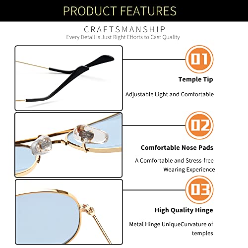 Image of grey jack Polarized Aviator Sunglasses lightweight Stylish Glasses for Men Women UV Protection S110102