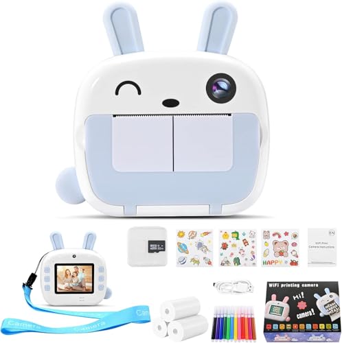 Camara Fotos Infantil Instantanea,Couleeur 2.4" Pantalla 12MP 1080P HD Cámara Fotos Infantil Instantanea con Papel de Impresión y Tarjeta SD de 32GB Cámara Regalos Juguete para Niños de 3 a 12 Años