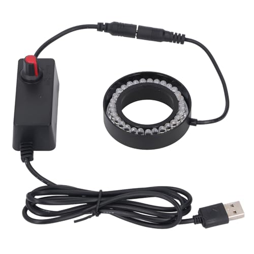 Applicazione versatile: questa luce anulare è adatta per l'uso con microscopi, fotocamere industriali, apparecchiature ottiche e sistemi di ispezione visiva. Serve come soluzione di illuminazione versatile in molteplici campi, dalla ricerca scientifica alle ispezioni industriali.