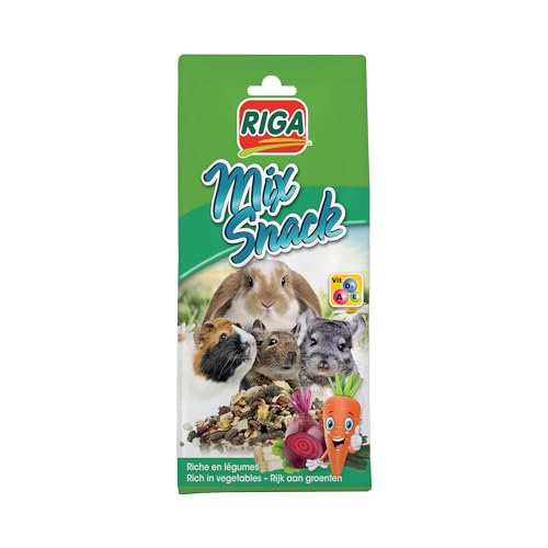 Riga - Mix Snack Aux Légumes - Aliment Complémentaire pour Rongeurs - Lapins, Cochons D’Inde, Octodons, Chinchillas - Riche en Fibres Et Vitamines - Récompense...