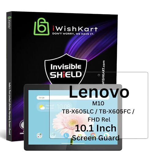 Image of compatible with Lenovo M10 (TB-X605LC / TB-X605FC / M10 FHD Rel) 10.1 Inch Tab Tempered Glass Screen Protector Guard Full Screen Coverage Edge to Edge with Easy Installation kit