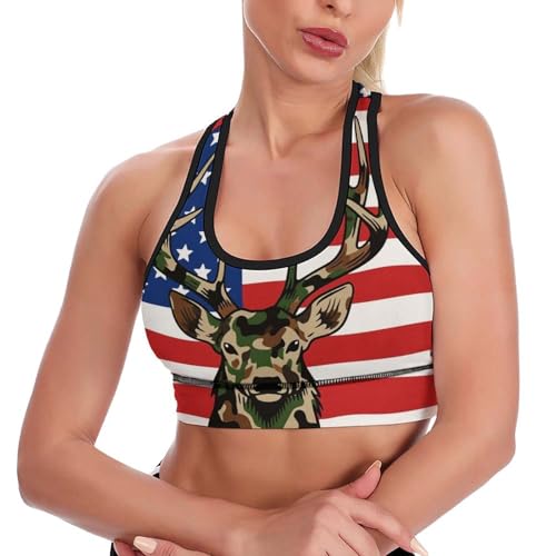 Women's Sexy Sports Bra Racerback Crop Tops Sportswear for Fitness