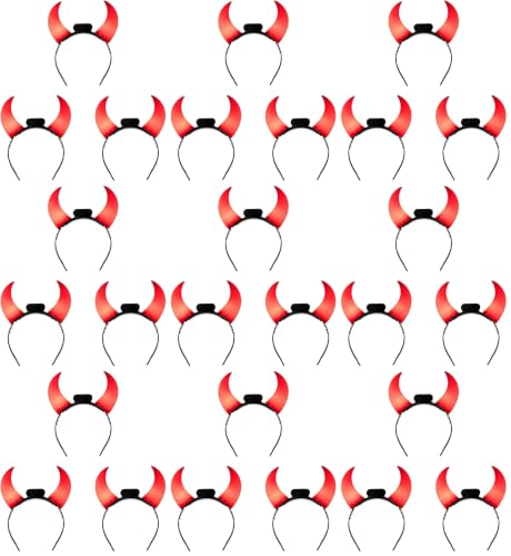 Boland 01071 Tiare LED Cornes de diable Serre-tête avec lumière LED et cornes avec piles, diable, couvre-chef, accessoire pour Halloween, carnaval, fête à thème