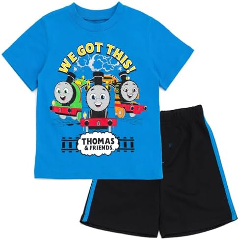 Thomas &amp; Friends Tank Engine Graphic T-Shirt and Shorts Outfit Set Infant to Big Kid