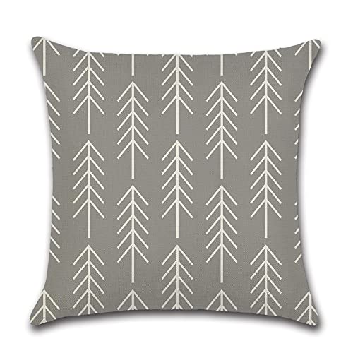 CLVEDU 4Pack Throw Pillow Covers 18x18 in Linen Fabric Cushion Covers Grey Throw Pillows for Couch Decorative Throw Pillow Cases Accent Pillow Covers for Home Bed Couch Sofa Car (Style1) - Image 3