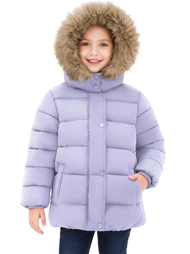 XMWEALTHY Kids Winter Coat Hooded Puffer Jacket Warm Snow Down