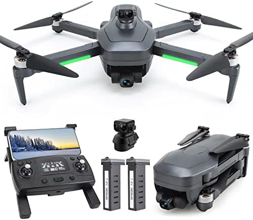 Tucok 193MAX2 Drones with Camera for Adults 4K for Obstacle Avoidance,9800ft Video Long Range Transmission,3-Axis Gimbal+EIS,54Mins Long Flight Time GPS Auto Return Quadcopter with 2 Batteries, Level 7 Wind Resistance