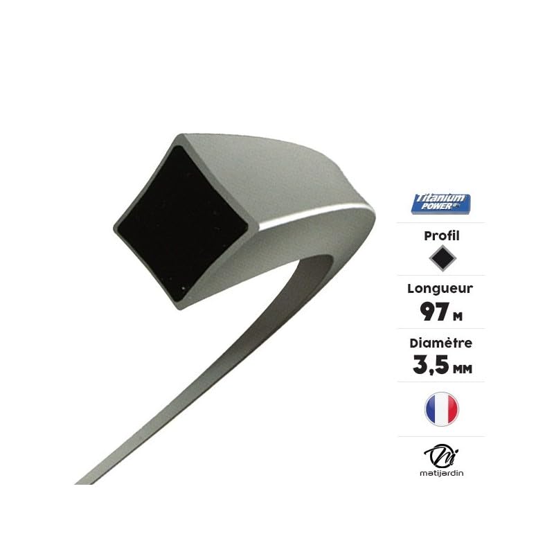 Matijardin - Fil débroussailleuse Carré 3,5 mm x 97 m Titanium Power