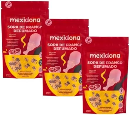 KIT 3X SOPA FRANGO DEFUMADO MEXIDON 110G - NATURAL, VEGANA, SEM G...