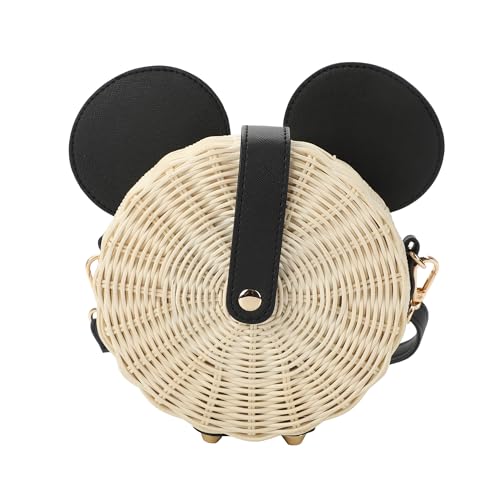 Mickey Mouse Ears Wicker Handbag3