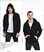 GEEK LIGHTING Hoodies for Men Heavyweight Fleece Sweatshirt - Full Zip Up Thick Sherpa Lined All black XL