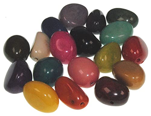 Lot de 5 noix de tagua XL 3-4 cm *Couleur au choix * Couleur naturelle végétalienne Ivoire...