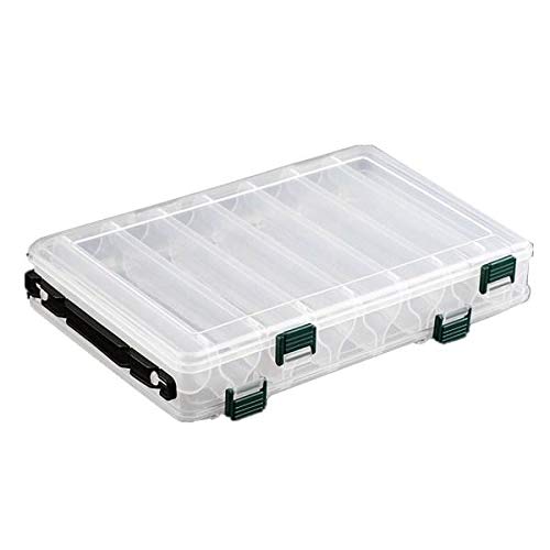 16 Compartment 2 Sided fishing Lures Tackle Hooks Baits Case Storage Box Container Larger size