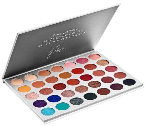 HUDA CRUSH JACLIN HILLS 35‑Color Glitter & Matte Eyeshadow Palette – Waterproof, Long‑Lasting Shimmer & Glitter for Women & Girls