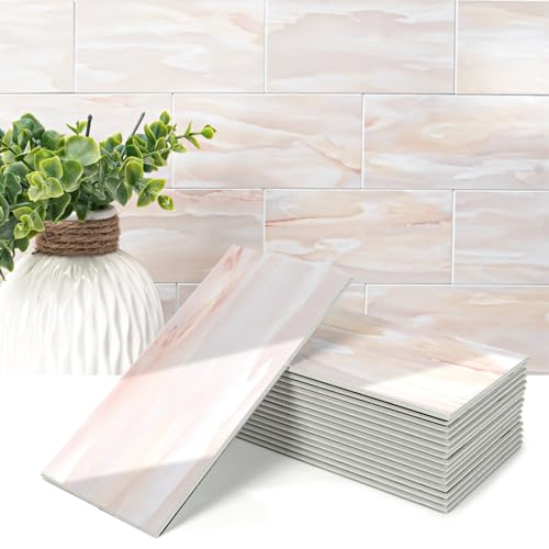 Image of Art3d 102-Pack Peel and Stick Backsplash on Subway Tile, Yellow Jasper