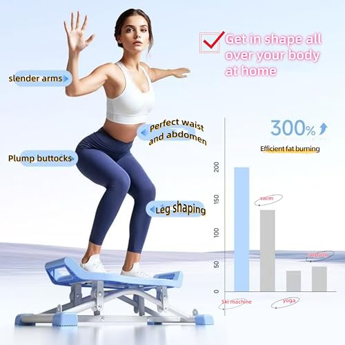 Image of Indoor Simulated ski Machine, Foldable Ski Machine,Wind Resistance Waist Training Ski Simulator,Balancing Machine for Full Body Workout