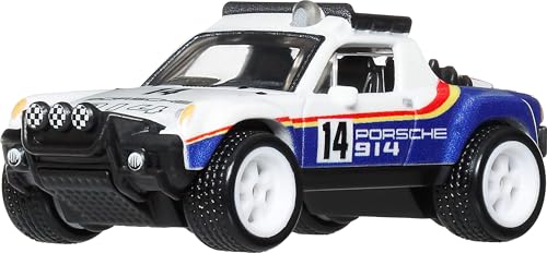 Image of Hot Wheels Premium Car Culture Collectible Toy Car, 1:64 Scale Die-Cast Porsche 914 Safari (Chassis CON), Eurospeed Vehicle with Real Riders Tires