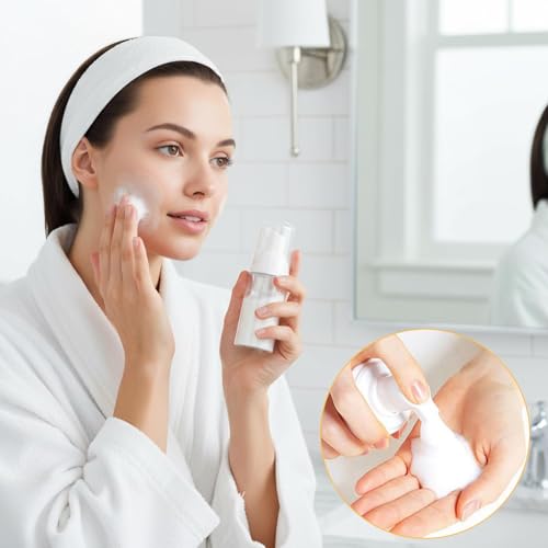 Airless Lot de 10 distributeurs à pompe à mousse de 30 ml, rechargeables, en plastique, avec 10 notes adhésives pour lotions, shampoings, cosmétiques – vue 7