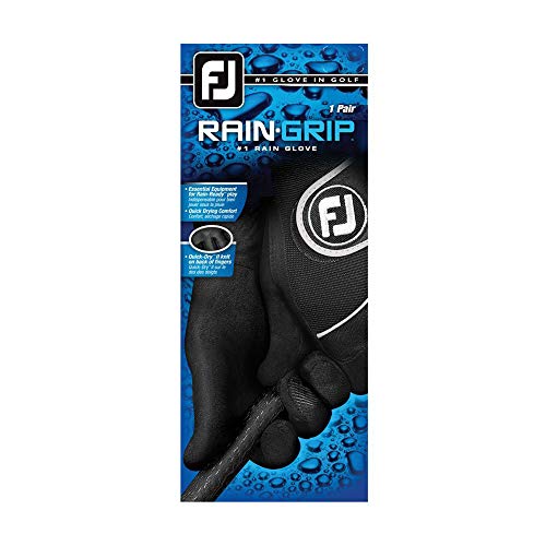 Footjoy Women's Raingrip Golf Gloves, Pair, Black Large, Pair #TOP1