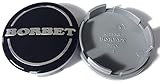  1x Original Borbet Felgendeckel  Nabendeckel Nabenkappe Schwarz Glanz Silber Center Cap 56mm NEU!