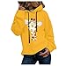 Produktbild IFOUNDYOU Fleece Kapuzenpullover Damen Hoodie Oversize Giraffe Drucken Hooded Sweatshirt mit Kapuze Kordelzug Herbst Winter Casual Kapuzenpulli Bequem Basic Warmer Hoodie Langarmshirts Tops Oberteile