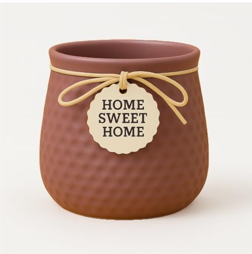 Image of Yo Green Ceramic Plant Pot for Indoor & Outdoor, Modern Planter for Home & Office Decor, Durable, Stylish Finish, Ideal for Tabletop, Shelf, Balcony, Great Gift Idea (Dark Mauve, 3 Inches)