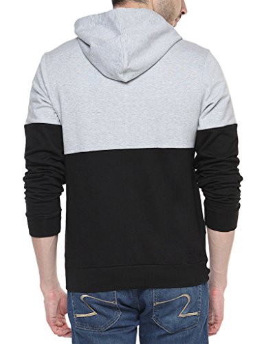 Image of CAHOOT Black Mens Contrast Panel Hoodie Hoodie