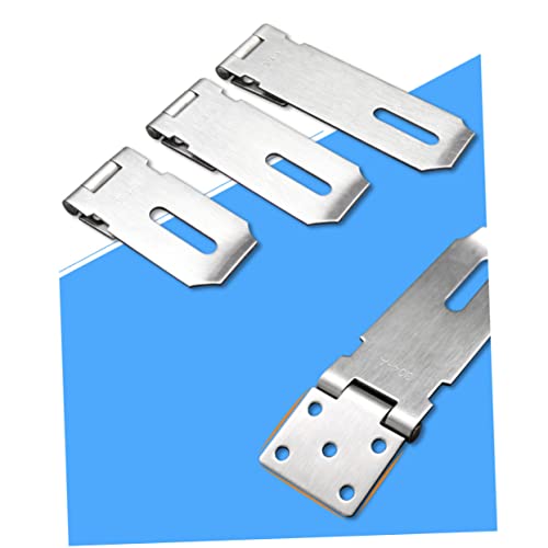 Image of DOITOOL 2pcs Padlock Hasp Door Clasp Stainless Steel Easy Install Security Lock Plate