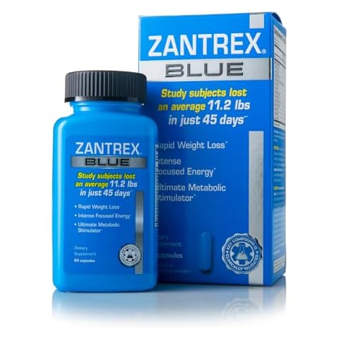 Zantrex Blue - Weight Loss Supplement Pills - Weight Loss Pills - Weightloss Pills - Dietary Supplements for Weight Loss - Lose Weight Supplement - Energy and Weight Loss Pills - 84 Count Cover
