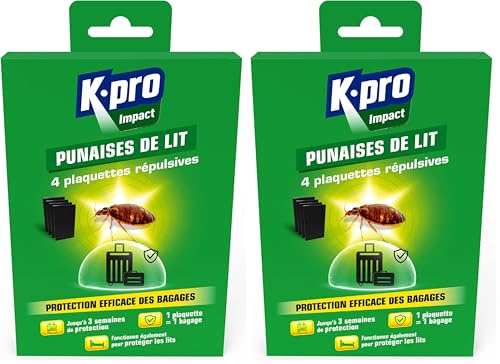 Éviter les punaises de lit en voyage avec les plaquettes protectrices K.PRO