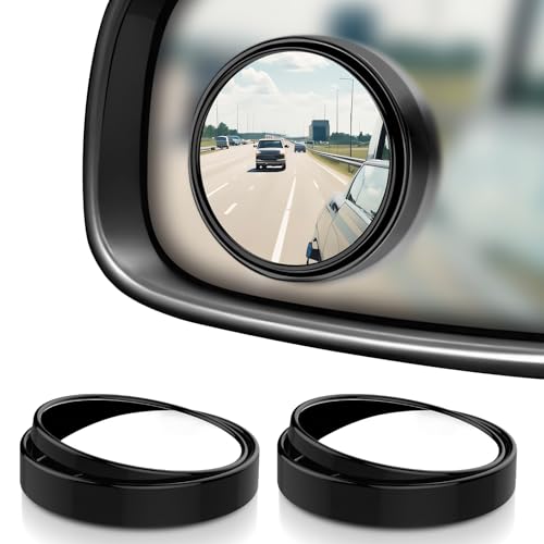 2Pcs Blind Spot Mirrors for Cars Round 360 Rotate Convex Blindspot Mirrors for Car Waterproof HD Glass Blind Spot Mirrors Car Mirror for General Motors SUV Truck Traffic Safety