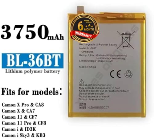 Image of BL-36BT Battery for Tecno Camon I Air 2+ / Air 2 Plus / 36BT Battery with 6 Month Warranty**** (T153)