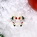 Shysnow Stud Earring Sterling Silver Jewelry Christma Cute Small Candy Cane Earing Fashion Little Bow Mini Zirconia Cubic Hypoallergenic Sensitive Ear Nickel Free Red Green Earinging
