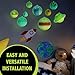 Great Explorations, 3-D Solar System Glow In The Dark Ceiling Hanging Kit 3D Planets and Star Stickers Create the Milky Way Teach Science STEM