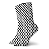 Checkered Racing Flags Chessboard Herren Damen Socken Tube Dress Crew Short Hose