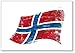 Aimant de réfrigérateur Motif drapeau norvégien Grunge