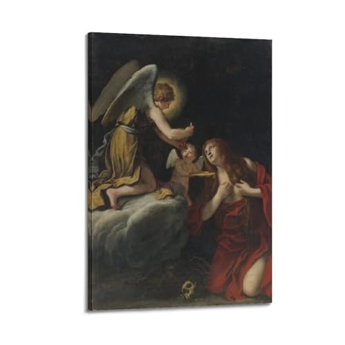 Toile The Last Communion Of The Magdalene Lucio Massari tableau baroque 50x75