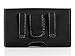 MechSoft Tech 3315463 Leather Horizontal Belt Clip Case Pouch for Apple iPhone 4/4S - Black