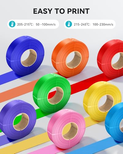 Image of SUNLU 500g Matte PLA Filament Refill 1.75mm, 3D Printer Filament PLA Refill, No-Spool White PLA Matte Filament for Reusable Spools Compatible with Bambu Lab A1 Printer, 4 Rolls 500g Each, 2kg Total