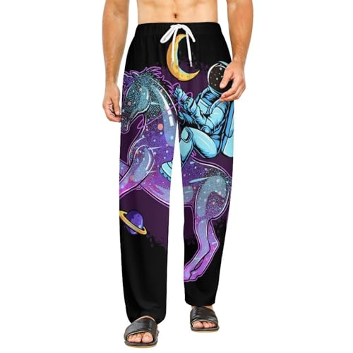 Vêtements de nuit licornes cosmonautes et bas de pyjama femme long avec poches