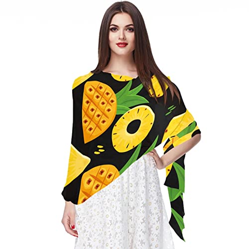 Châles et écharpes Ananas Bleu Marine et Multicolore 14 pour accessoiriser vos tenues d'automne