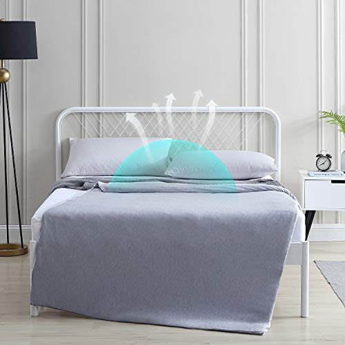 Exq Home Cooling Weighted Blanket Cover 48X72-Twin Size Premium Soft Duvet Cover With Zipper,Machine Washable (Grey,Duvet Cover Only) #TOP4