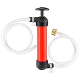 Antifreeze Hand Pump Kit- Water Fuel Transfer Pump for Gas Oil and Liquids, RV Water Hand Pump Kit with 2 Clamps- Water System Antifreeze Pump to Make Winterizing Easier for RV Camper Trailer, Red