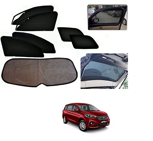 Image of Auto Addict Car Zipper with Dicky Magnetic Sunshades Set of 7 Pcs (2 Zip,2 Non-Zip,2 Quarter,1 Rear) for Maruti Suzuki Ertiga New(2018-Present)
