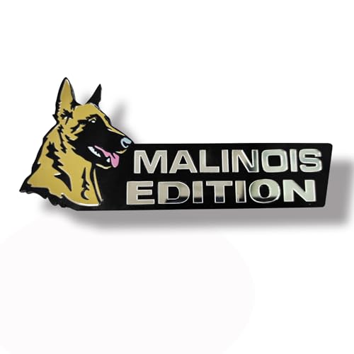 Image of Car Emblem: Dog Car Badge Laser Cutting Emblem Cool Decals Trucks German Shepherd Badge Corgi Edition Doodle Golden Retriever Vehicles Dachshund Addition Rottweiler (Belgian Malinois)