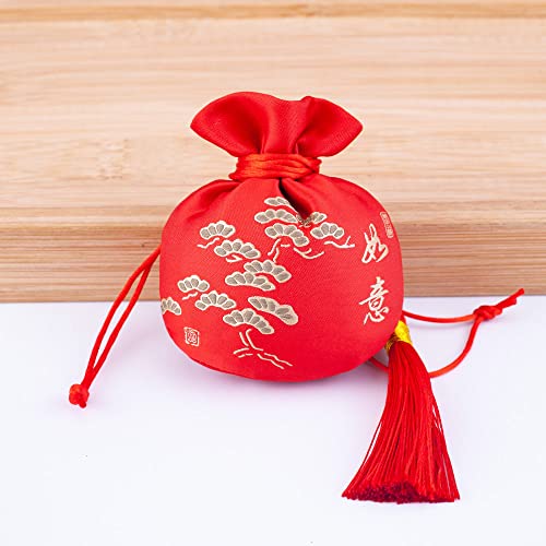 3 bolsas bordadas chinas para ambientador con cordón miniatura 4
