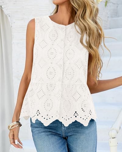 Women's Summer Eyelet Tops  - image 6